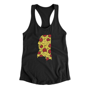 Mississippi Pizza State Women's Racerback Tank-Allegiant Goods Co. Vintage Sports Apparel