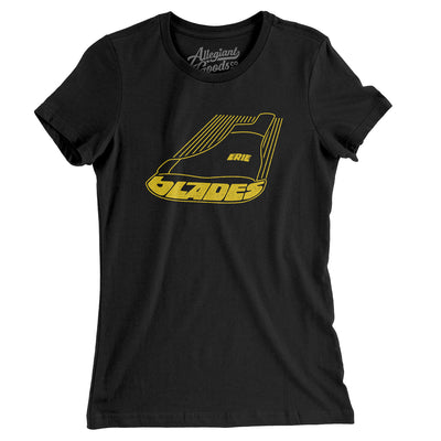 Erie Blades Women's T-Shirt-Black-Allegiant Goods Co. Vintage Sports Apparel