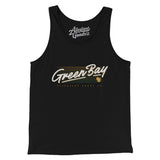Green Bay Retro Men/Unisex Tank Top-Black-Allegiant Goods Co. Vintage Sports Apparel