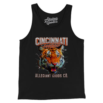 Cincinnati Football Throwback Mascot Men/Unisex Tank Top-Allegiant Goods Co. Vintage Sports Apparel