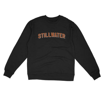 Stillwater Varsity Midweight Crewneck Sweatshirt-Black-Allegiant Goods Co. Vintage Sports Apparel