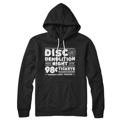 Disco Demolition Night Hoodie-Black-Allegiant Goods Co. Vintage Sports Apparel