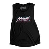 Miami Retro Women's Flowey Scoopneck Muscle Tank-Allegiant Goods Co. Vintage Sports Apparel