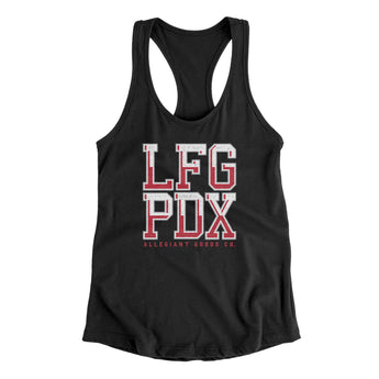 Lfg Pdx Women's Racerback Tank-Allegiant Goods Co. Vintage Sports Apparel