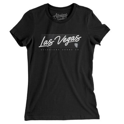 Las Vegas Retro Women's T-Shirt-Black-Allegiant Goods Co. Vintage Sports Apparel
