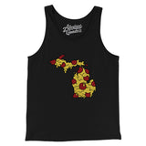 Michigan Pizza State Men/Unisex Tank Top-Allegiant Goods Co. Vintage Sports Apparel