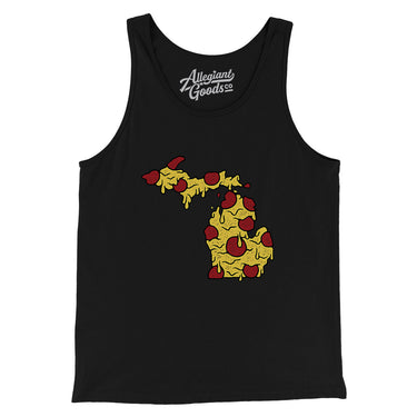 Michigan Pizza State Men/Unisex Tank Top-Allegiant Goods Co. Vintage Sports Apparel