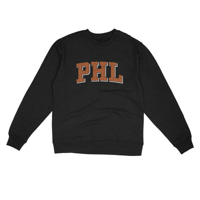 Phl Varsity Midweight Crewneck Sweatshirt-Black-Allegiant Goods Co. Vintage Sports Apparel