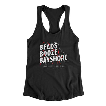 Beads Booze Bayshore Gasparilla Women's Racerback Tank-Allegiant Goods Co. Vintage Sports Apparel