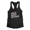 Beads Booze Bayshore Gasparilla Women's Racerback Tank-Black-Allegiant Goods Co. Vintage Sports Apparel