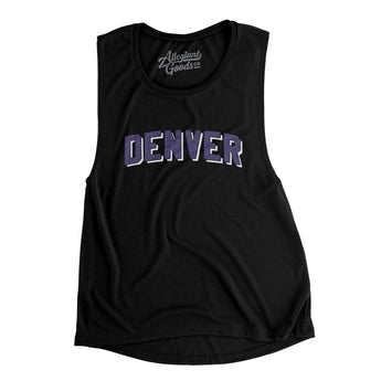Denver Varsity Women's Flowey Scoopneck Muscle Tank-Allegiant Goods Co. Vintage Sports Apparel