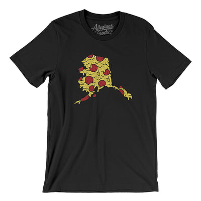 Alaska Pizza State Men/Unisex T-Shirt-Black-Allegiant Goods Co. Vintage Sports Apparel
