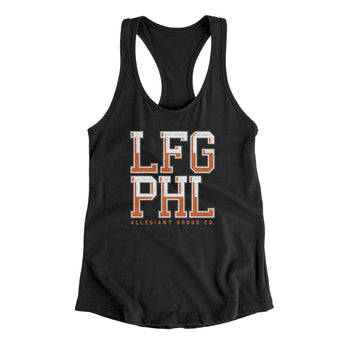 Lfg Phl Women's Racerback Tank-Allegiant Goods Co. Vintage Sports Apparel