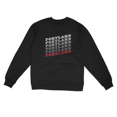 Portland Vintage Repeat Midweight Crewneck Sweatshirt-Black-Allegiant Goods Co. Vintage Sports Apparel