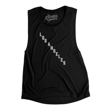 Los Angeles Hockey Jersey Women's Flowey Scoopneck Muscle Tank-Allegiant Goods Co. Vintage Sports Apparel