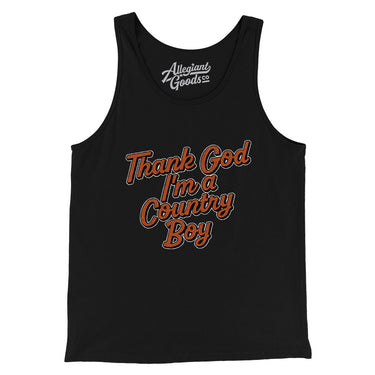 Thank God I’m A Country Boy Men/Unisex Tank Top-Allegiant Goods Co. Vintage Sports Apparel