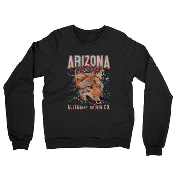 Arizona Hockey Throwback Mascot Midweight French Terry Crewneck Sweatshirt-Allegiant Goods Co. Vintage Sports Apparel