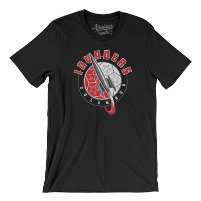 Columbus Invaders Soccer Men/Unisex T-Shirt-Black-Allegiant Goods Co. Vintage Sports Apparel