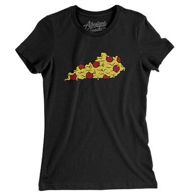 Kentucky Pizza State Women's T-Shirt-Black-Allegiant Goods Co. Vintage Sports Apparel