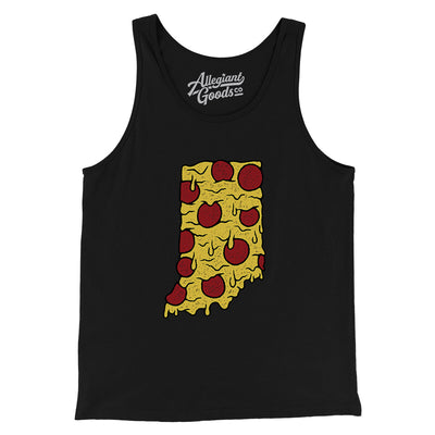 Indiana Pizza State Men/Unisex Tank Top-Black-Allegiant Goods Co. Vintage Sports Apparel