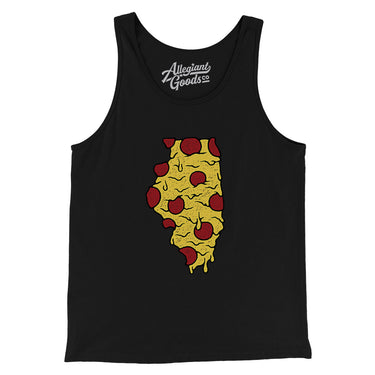 Illinois Pizza State Men/Unisex Tank Top-Allegiant Goods Co. Vintage Sports Apparel