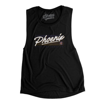 Phoenix Retro Women's Flowey Scoopneck Muscle Tank-Allegiant Goods Co. Vintage Sports Apparel