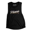 Phoenix Retro Women's Flowey Scoopneck Muscle Tank-Black-Allegiant Goods Co. Vintage Sports Apparel