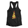 New Hampshire Pizza State Women's Racerback Tank-Black-Allegiant Goods Co. Vintage Sports Apparel