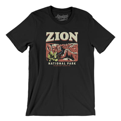 Zion National Park Men/Unisex T-Shirt-Black-Allegiant Goods Co. Vintage Sports Apparel
