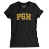 Pgh Varsity Women's T-Shirt-Black-Allegiant Goods Co. Vintage Sports Apparel