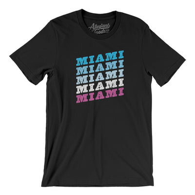 Miami Vintage Repeat Men/Unisex T-Shirt-Black-Allegiant Goods Co. Vintage Sports Apparel