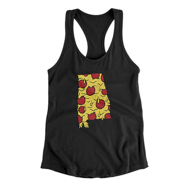 Alabama Pizza State Women's Racerback Tank-Allegiant Goods Co. Vintage Sports Apparel