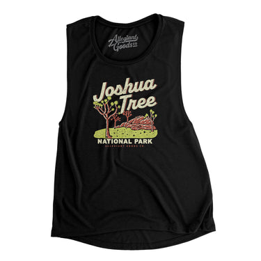 Joshua Tree National Park Women's Flowey Scoopneck Muscle Tank-Allegiant Goods Co. Vintage Sports Apparel