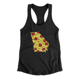 Georgia Pizza State Women's Racerback Tank-Black-Allegiant Goods Co. Vintage Sports Apparel