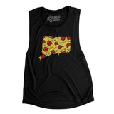 Connecticut Pizza State Women's Flowey Scoopneck Muscle Tank-Allegiant Goods Co. Vintage Sports Apparel