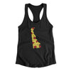 Delaware Pizza State Women's Racerback Tank-Black-Allegiant Goods Co. Vintage Sports Apparel