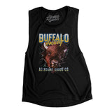 Buffalo Hockey Throwback Mascot Women's Flowey Scoopneck Muscle Tank-Allegiant Goods Co. Vintage Sports Apparel