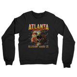 Atlanta Basketball Throwback Mascot Midweight French Terry Crewneck Sweatshirt-Allegiant Goods Co. Vintage Sports Apparel