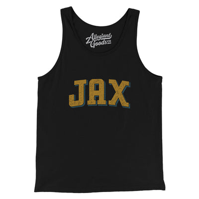 Jax Varsity Men/Unisex Tank Top-Black-Allegiant Goods Co. Vintage Sports Apparel