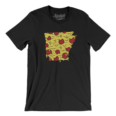 Arkansas Pizza State Men/Unisex T-Shirt-Black-Allegiant Goods Co. Vintage Sports Apparel