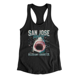 San Jose Hockey Throwback Mascot Women's Racerback Tank-Allegiant Goods Co. Vintage Sports Apparel