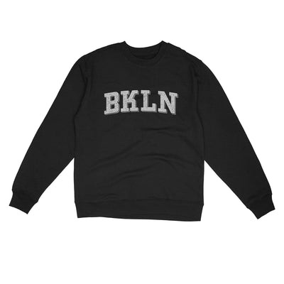 BKLN Varsity Midweight Crewneck Sweatshirt-Black-Allegiant Goods Co. Vintage Sports Apparel