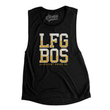 Lfg Bos Women's Flowey Scoopneck Muscle Tank-Black-Allegiant Goods Co. Vintage Sports Apparel