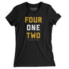 Pittsburgh 412 Women's T-Shirt-Black-Allegiant Goods Co. Vintage Sports Apparel