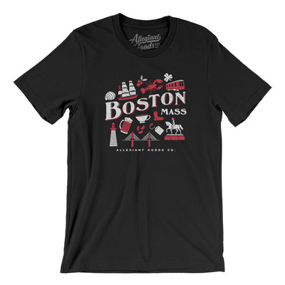 Boston Things Men/Unisex T-Shirt-Black-Allegiant Goods Co. Vintage Sports Apparel