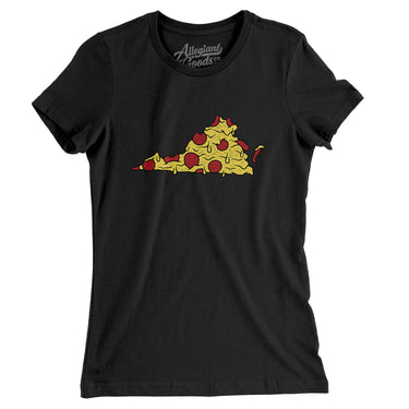 Virginia Pizza State Women's T-Shirt-Allegiant Goods Co. Vintage Sports Apparel