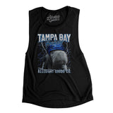 Tampa Bay Hockey Throwback Mascot Women's Flowey Scoopneck Muscle Tank-Allegiant Goods Co. Vintage Sports Apparel