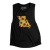 Missouri Pizza State Women's Flowey Scoopneck Muscle Tank-Black-Allegiant Goods Co. Vintage Sports Apparel