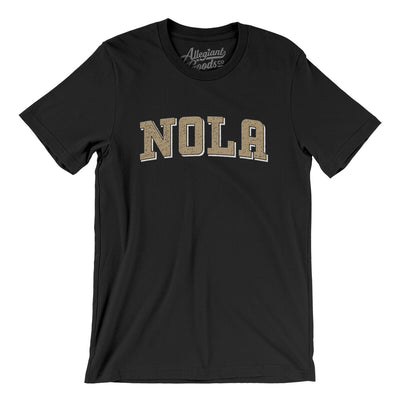 Nola Varsity Men/Unisex T-Shirt-Black-Allegiant Goods Co. Vintage Sports Apparel
