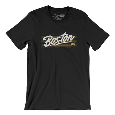 Boston Retro Men/Unisex T-Shirt-Black-Allegiant Goods Co. Vintage Sports Apparel